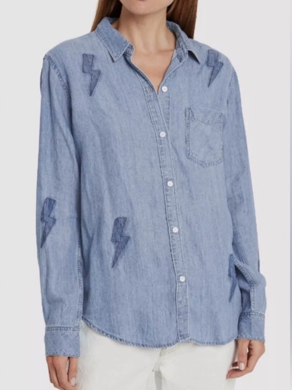 Rails Ingrid Medium Vintage Lightning Bolt Button-Down Shirt Size XS